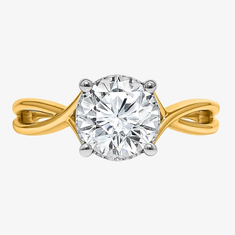 (I / Si2) Womens 2 CT. T.W. Lab Grown White Diamond Sterling Silver Round Solitaire Engagement Ring