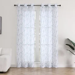 Isla Sheer Grommet Top Sheer Set of 2 Curtain Panel