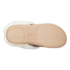 Isotoner Clara Emroidered Microsuede Hoodback Womens Memory Foam Clog Slippers