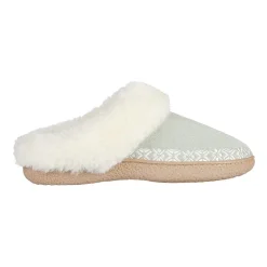Isotoner Clara Emroidered Microsuede Hoodback Womens Memory Foam Clog Slippers