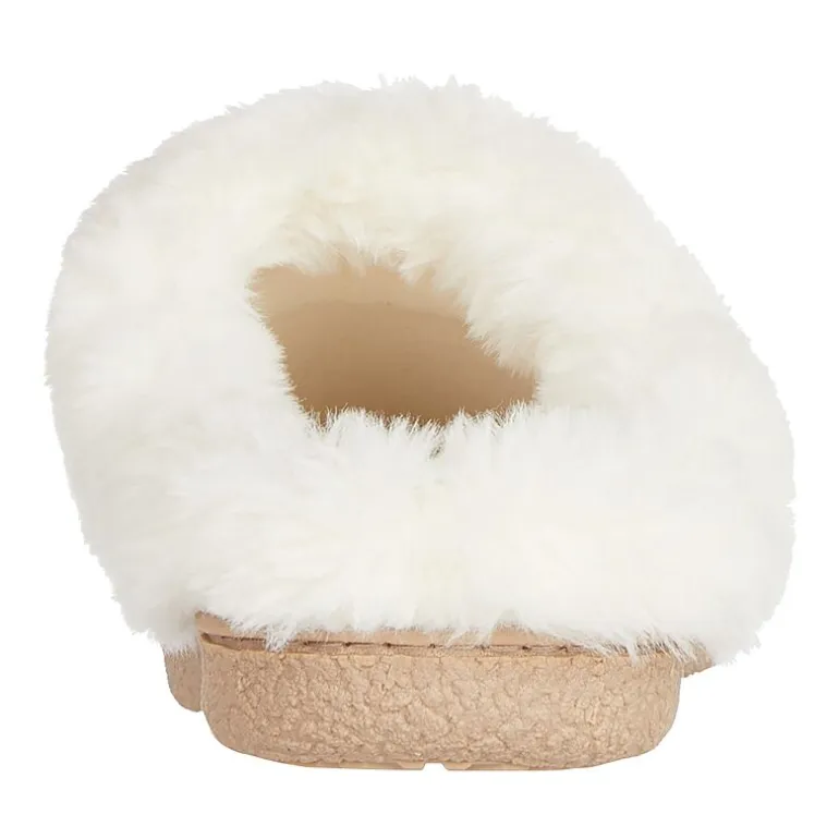 Isotoner Clara Emroidered Microsuede Hoodback Womens Memory Foam Clog Slippers