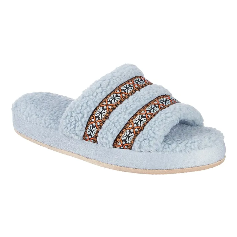 Isotoner Clara Recycled Berber Womens Memory Foam Slip-On Slippers