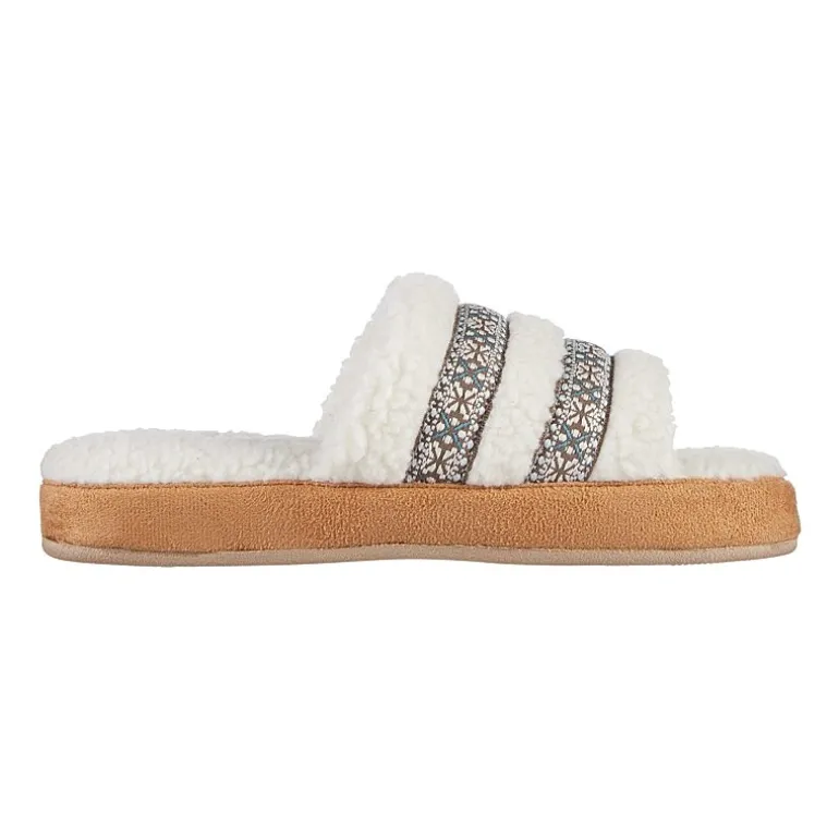 Isotoner Clara Recycled Berber Womens Memory Foam Slip-On Slippers