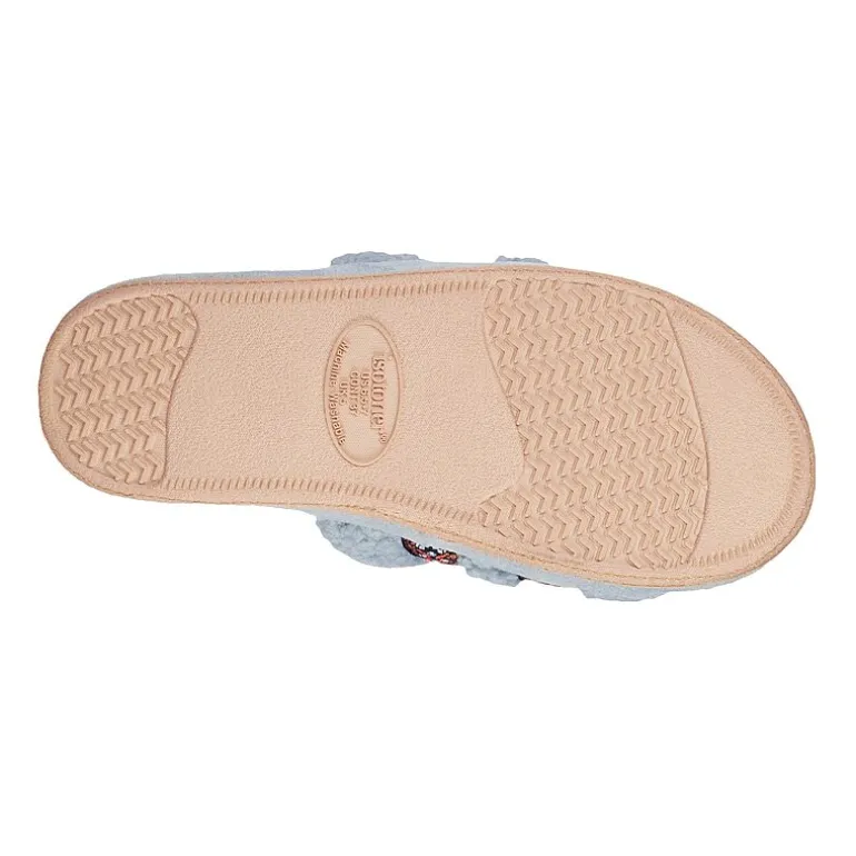 Isotoner Clara Recycled Berber Womens Memory Foam Slip-On Slippers