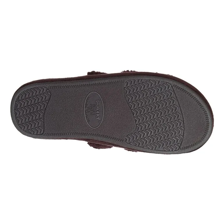Isotoner Clara Recycled Berber Womens Memory Foam Slip-On Slippers