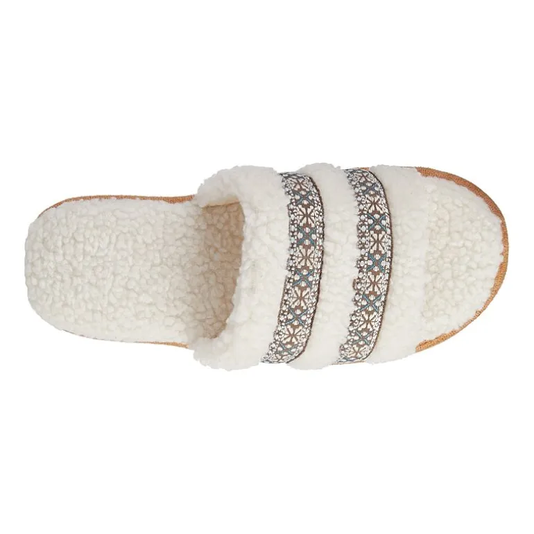 Isotoner Clara Recycled Berber Womens Memory Foam Slip-On Slippers