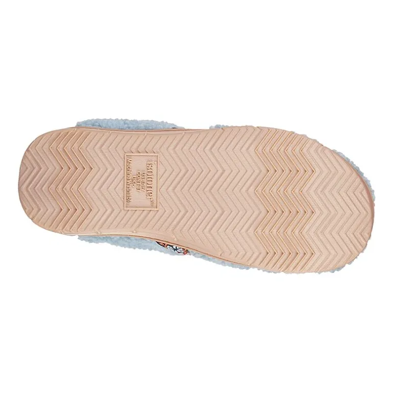 Isotoner Clara Recycled Berber Hoodback Womens Memory Foam Clog Slippers