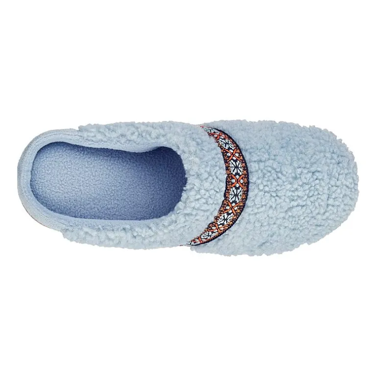 Isotoner Clara Recycled Berber Hoodback Womens Memory Foam Clog Slippers