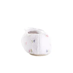 Isotoner Embroidered Microterry Womens Ballerina Slippers