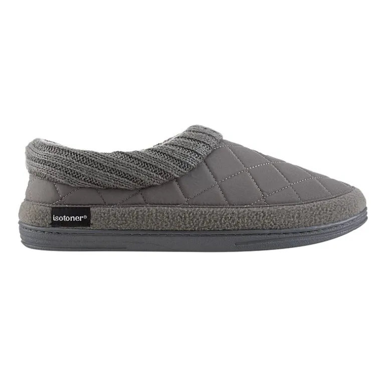 Isotoner Mens Memory Foam Bootie Slippers