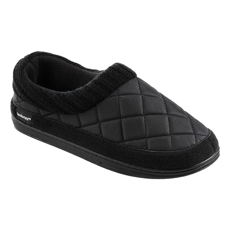 Isotoner Mens Memory Foam Bootie Slippers