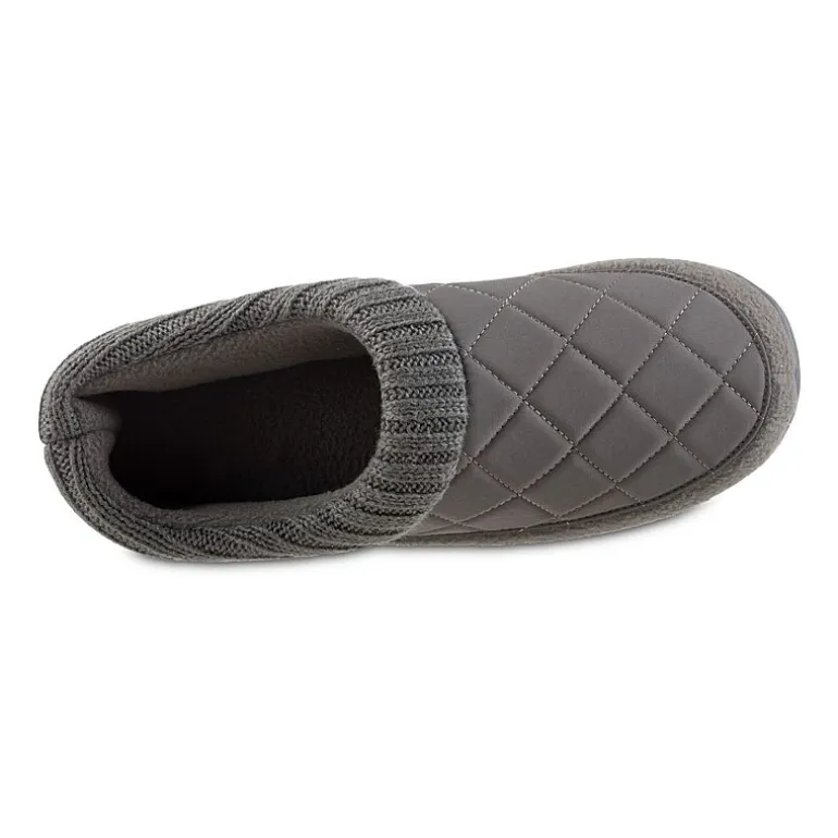 Isotoner Mens Memory Foam Bootie Slippers