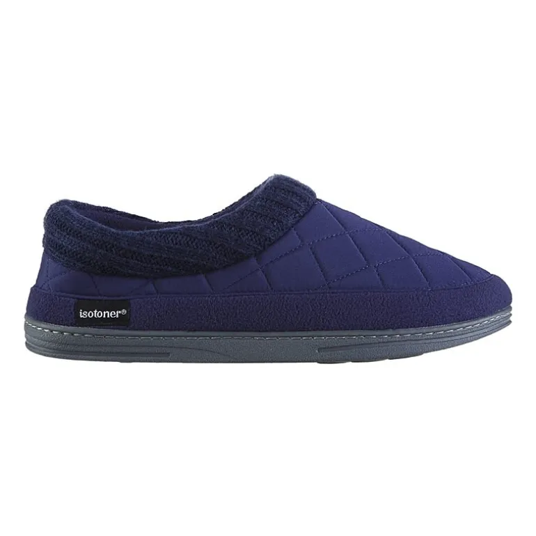 Isotoner Mens Memory Foam Bootie Slippers