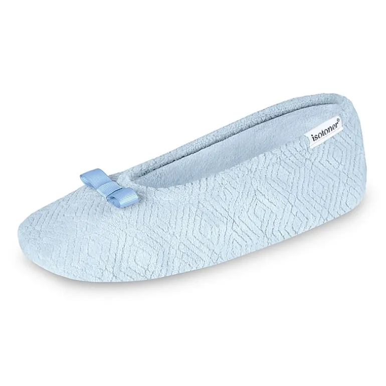 Isotoner Microterry Womens Ballerina Slippers