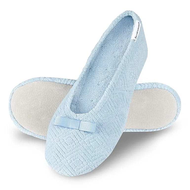 Isotoner Microterry Womens Ballerina Slippers