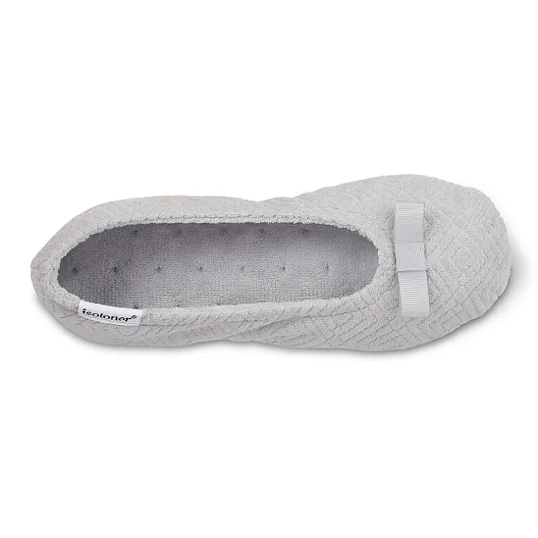 Isotoner Microterry Womens Ballerina Slippers