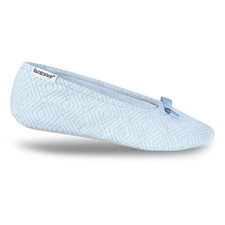 Isotoner Microterry Womens Ballerina Slippers