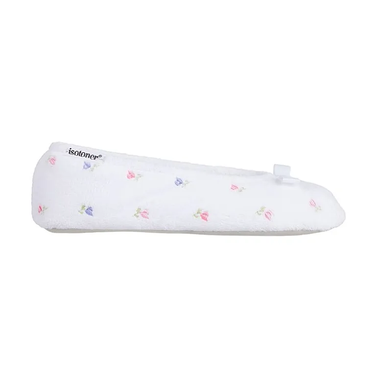 Isotoner Microterry Womens Ballerina Slippers
