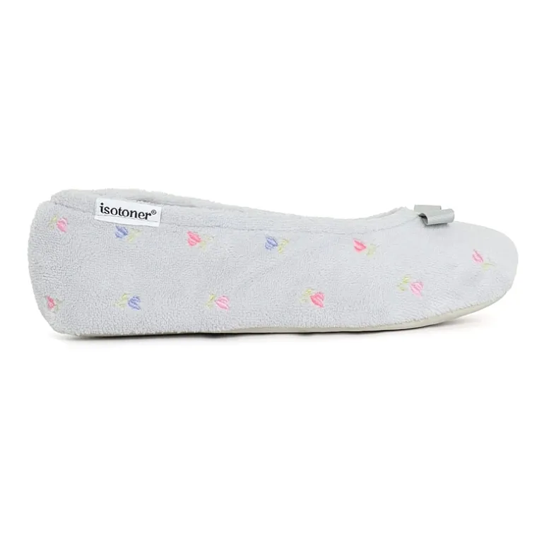 Isotoner Microterry Womens Ballerina Slippers