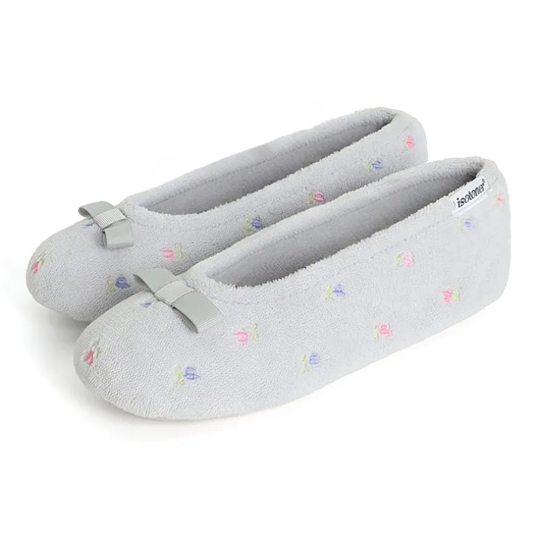 Isotoner Microterry Womens Ballerina Slippers
