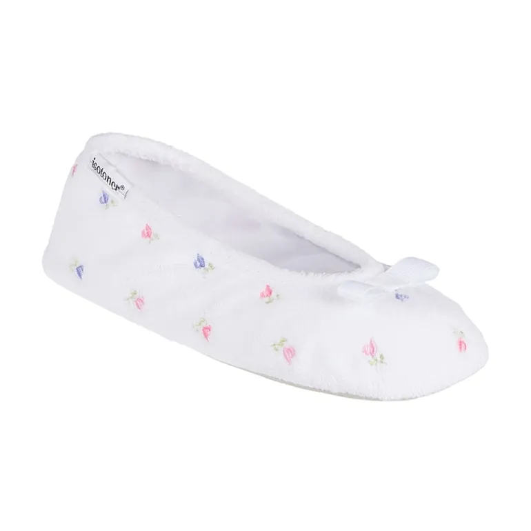 Isotoner Microterry Womens Ballerina Slippers