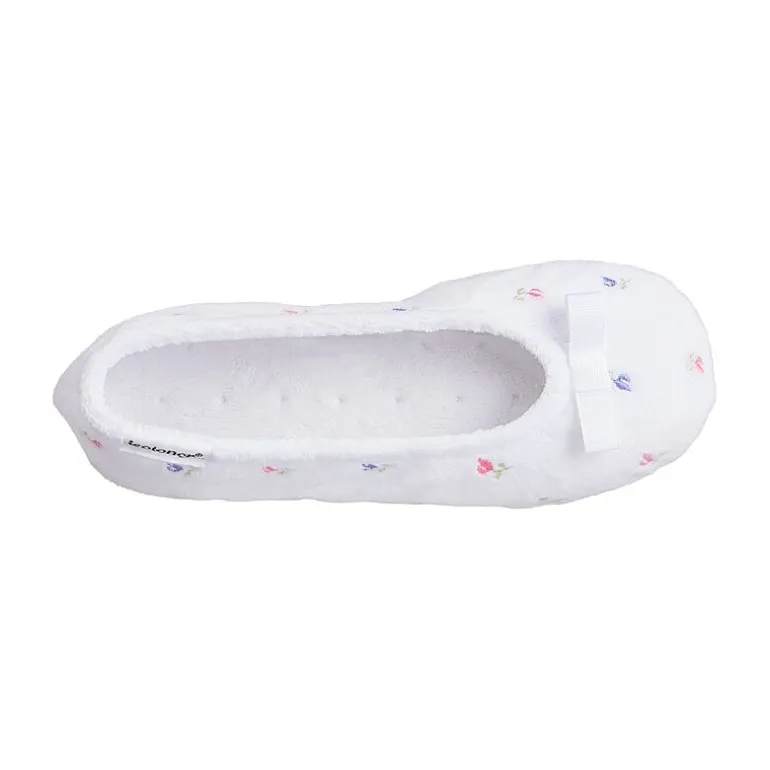 Isotoner Microterry Womens Ballerina Slippers