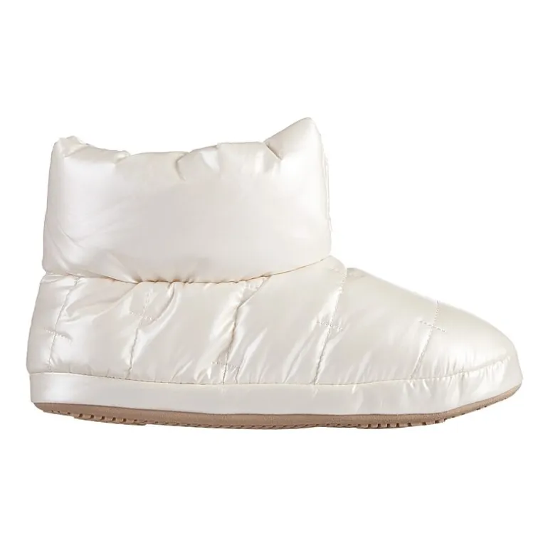 Isotoner Mikaela Nylon Puffer Womens Memory Foam Bootie Slippers