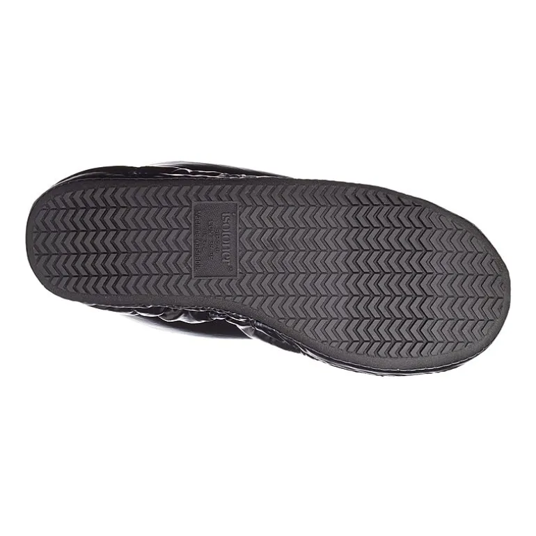 Isotoner Mikaela Nylon Puffer Womens Memory Foam Bootie Slippers