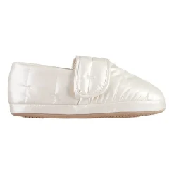 Isotoner Mikaela Nylon Puffer Closedback Womens Memory Foam Slip-On Slippers