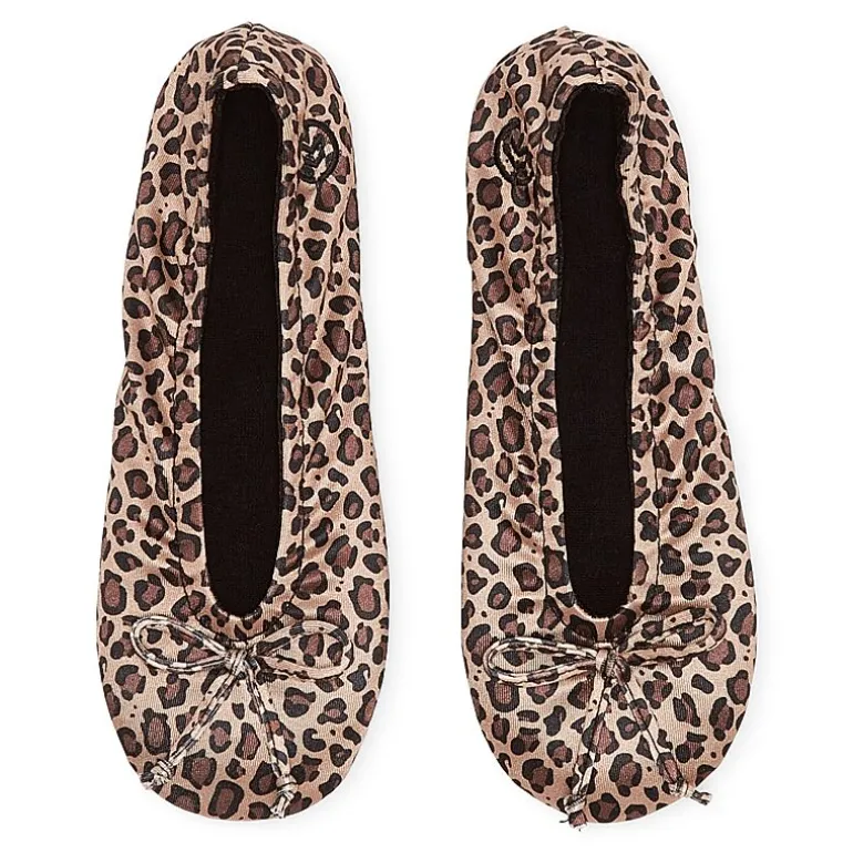 Isotoner Satin Womens Ballerina Slippers