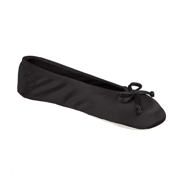Isotoner Satin Womens Ballerina Slippers