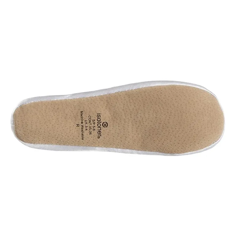 Isotoner Satin Womens Ballerina Slippers