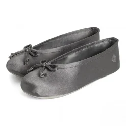 Isotoner Satin Womens Ballerina Slippers
