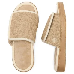 Isotoner Sweater Knit Adjustable Womens Slip-On Slippers