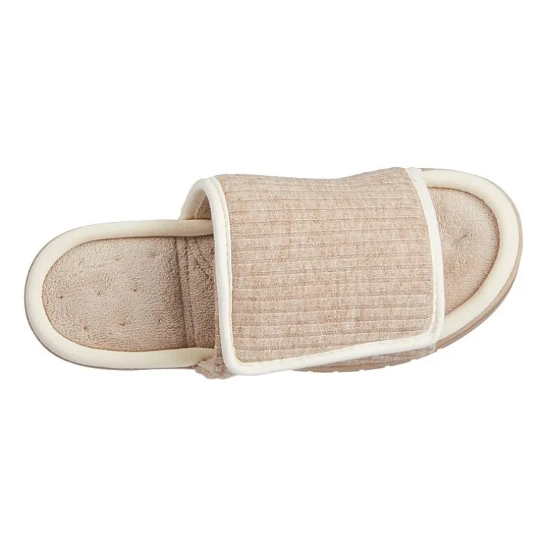 Isotoner Sweater Knit Adjustable Womens Slip-On Slippers