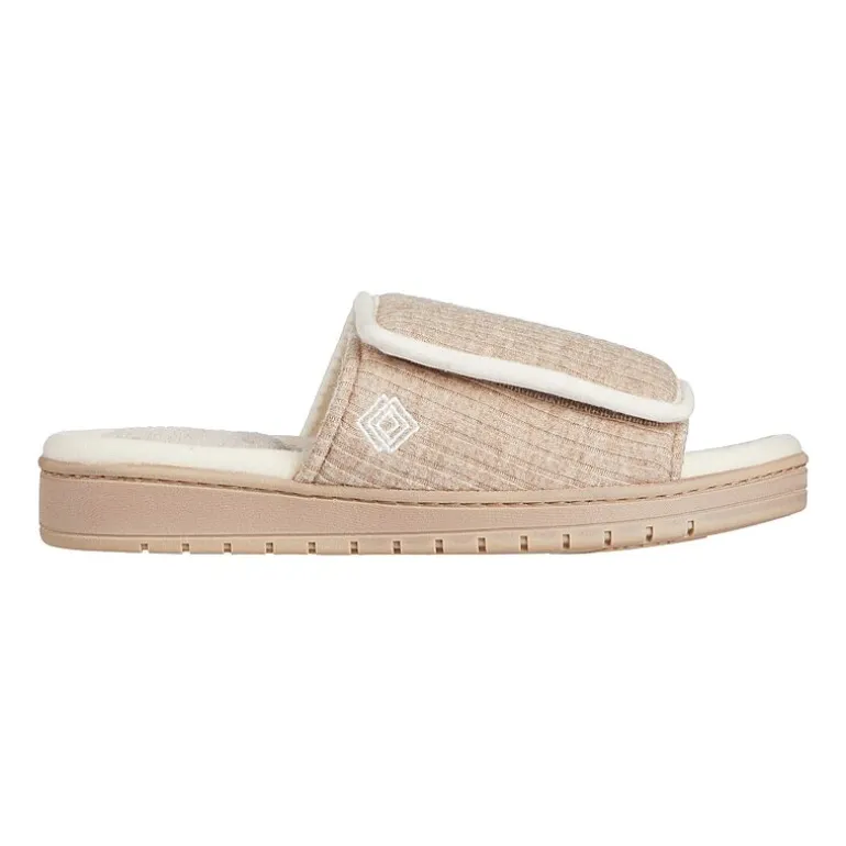 Isotoner Sweater Knit Adjustable Womens Slip-On Slippers