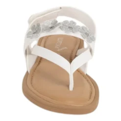 Italian Girls Kinvara Little & Big Kid Girls Adjustable Strap Flat Sandals
