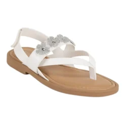Italian Girls Kinvara Little & Big Kid Girls Adjustable Strap Flat Sandals