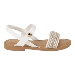 Italian Girls Lucine Little & Big Kid Girls Adjustable Strap Flat Sandals