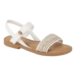 Italian Girls Lucine Little & Big Kid Girls Adjustable Strap Flat Sandals