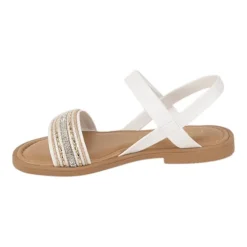 Italian Girls Lucine Little & Big Kid Girls Adjustable Strap Flat Sandals