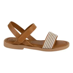 Italian Girls Pomeline Little & Big Kid Girls Adjustable Strap Flat Sandals