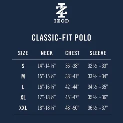 IZOD Advantage Performance Mens Classic Fit Short Sleeve Polo Shirt