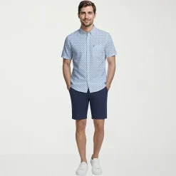 IZOD Breeze Mens Short Sleeve Athletic Fit Button-Down Shirt