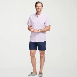 IZOD Breeze Mens Short Sleeve Athletic Fit Button-Down Shirt