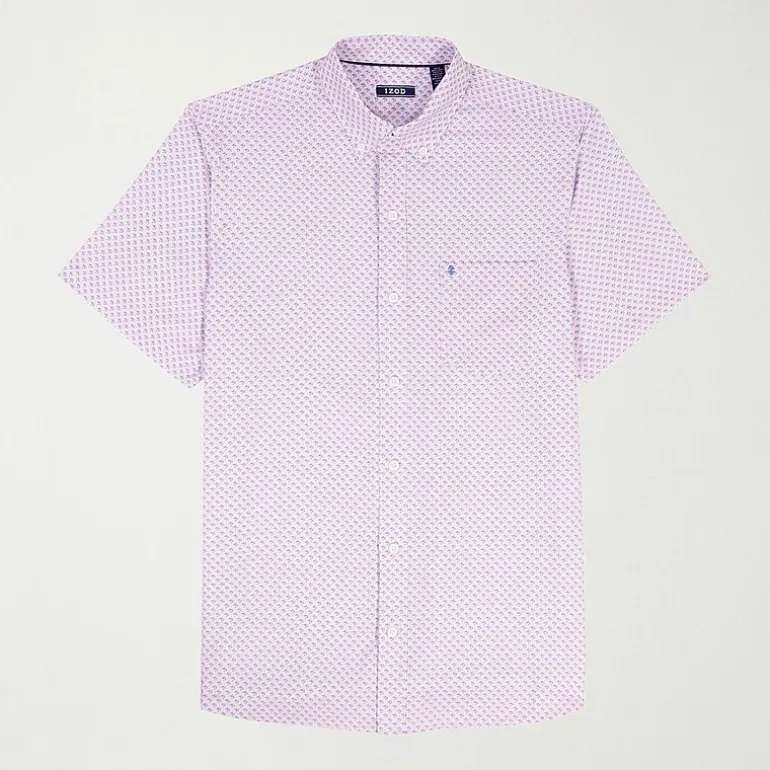 IZOD Breeze Mens Short Sleeve Athletic Fit Button-Down Shirt