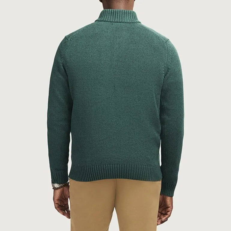 IZOD Button Mens Mock Neck Long Sleeve Pullover Sweater