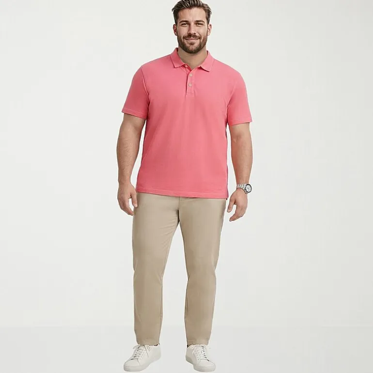 IZOD Dockside Slub Big and Tall Mens Classic Fit Short Sleeve Polo Shirt