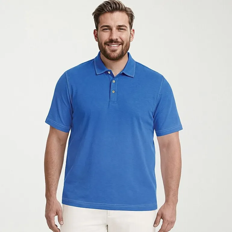 IZOD Dockside Slub Big and Tall Mens Classic Fit Short Sleeve Polo Shirt