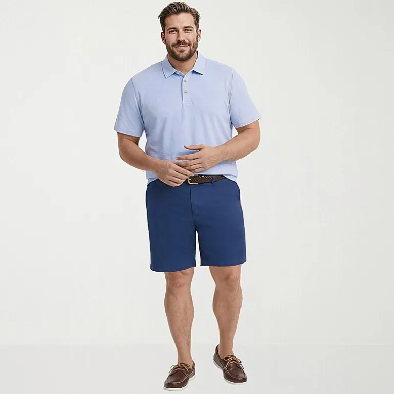 IZOD Dockside Slub Big and Tall Mens Classic Fit Short Sleeve Polo Shirt